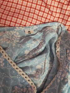 Light Blue Printed Kurta M size