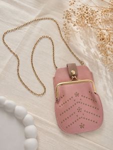 New Cute Pink Studded Crossbody Bag