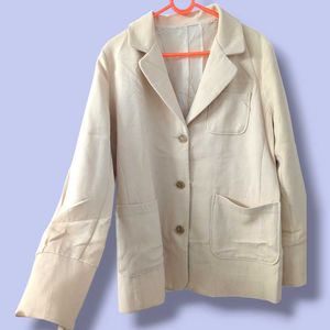 Beige Blazer Jacket bust