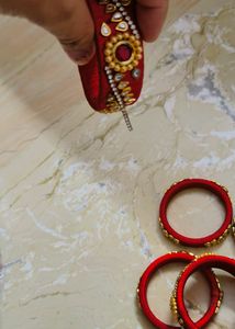 bangles from dhaage...some diamonds came out as seen in pics