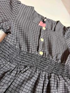 Chic Grey Checkered top