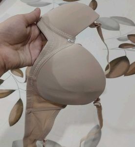 Nude Wired Padded Detachable Straps Bra