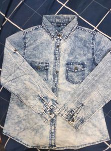 Vintage Acid Wash Denim Shirt