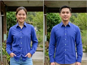 Royal Blue Button-Up Shirt