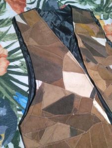 Vintage Leather Patchwork Vest
