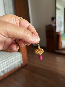 Gold Tone Jhumka Earrings