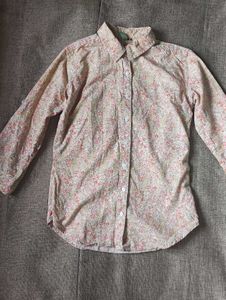 women's floral shirt | peach