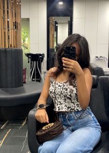 Floral Smocked Crop Top (XS-S)
