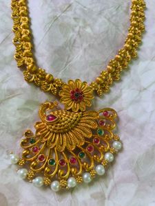 Exquisite Gold Peacock Necklace