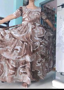 🤎🤍Botique style full flared dress