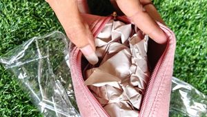 Tira Cute Pink Suede Pouch