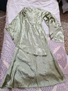 Elegant Sage Green Flowy Gown