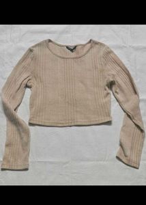 Ribbed Long Sleeve Crop Top