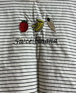 Striped "Sweet Banana" Graphic T-Shirt