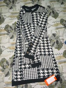 Houndstooth Print Dress
