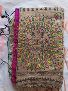 Beautiful Magenta Printed Saree