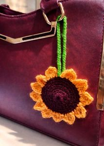 Sunflower Crochet Bag Charm🧶🌻
