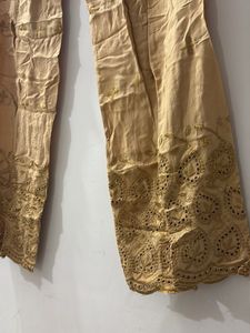 Boho Wide-Leg Embroidered Pants