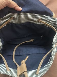 Striped Canvas Backpack