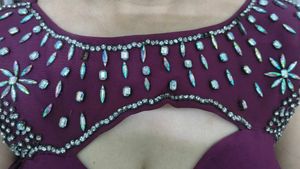 Elegant Embellished Purple Gown