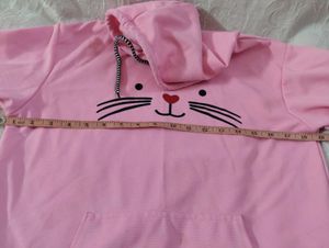 Cute Pink Cat Hoodie