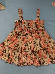 Floral Smocked Ruffle peplum top