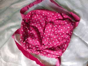 Cute Pink Polka Dot Crossbody Bag
