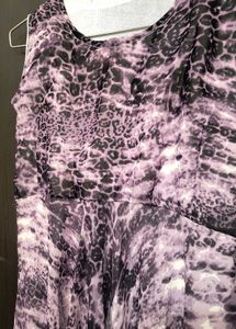 Animal Print Georgette Dress