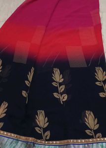 Elegant multi colour Saree with Floral Print