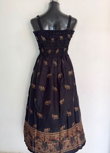 Bohemian Elephant Print Maxi Dress
