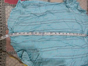 White And Blue Checkered Top