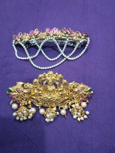 Exquisite Gold &amp; Pearl Hair Clips 🤩