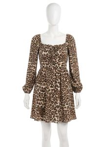 Viral Leopard Print Dress(URBANIC)