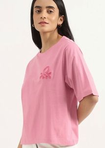Benetton Pink Cotton T-Shirt
