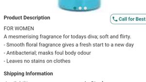 NEW women's Essensual perfumed Deo Spray intense