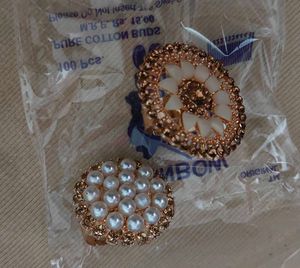 Statement Rings - Pearl &amp; White Stone