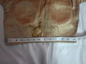 Sheer Bell Sleeve Brocade Blouse