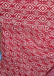 White &amp; Red Printed Blouse
