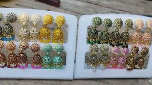 12 set of Trending oxidized jhumkas