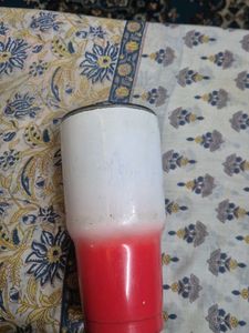 Insulated Tumbler Cup - White &amp; Red