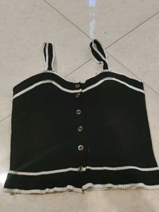 Chic Black Button-Up Camisole