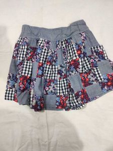 Boho Patchwork Mini Skirt