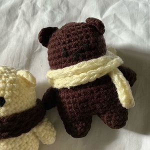 Adorable Crocheted Teddy Bear Set