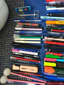 Assorted Sketchbooks, diaries Lot &amp; Pens