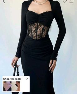 Savana Lace Trimmed Bodycon Dress