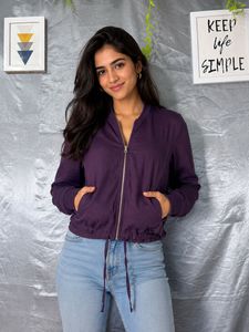 H&M Purple Bomber Jacket