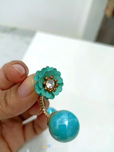 Chic Flower Ring &amp; Ball Earrings Set