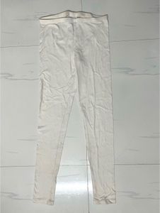 Forever 21 White Cotton Stretch Leggings (Size S)