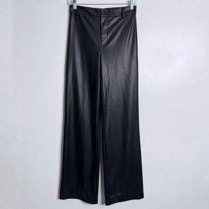 Zara Faux Leather wide-leg Pants