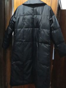 Vintage Black Longline Puffer Coat